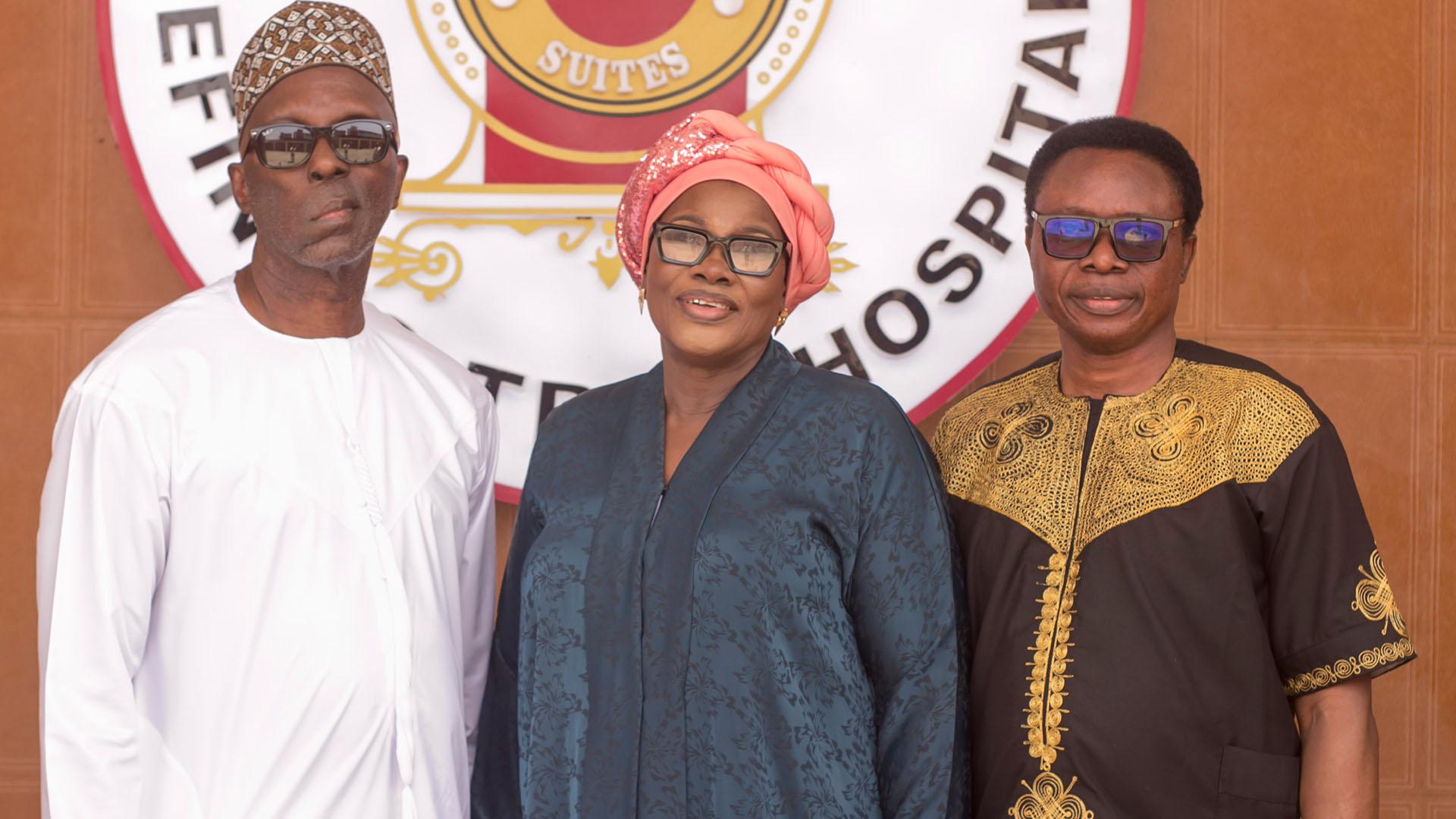 Alhaji Fatai Adegboyega Shokunbi President/Chairman of Governing Board, HE. Saratou Adeoti Kabassi 1st Vice President and Mr. Emmanuel E. Essien Director General